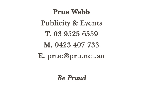 Prue webb Publicity and events T.0395256559  M.0423 407 733 strut your stuff